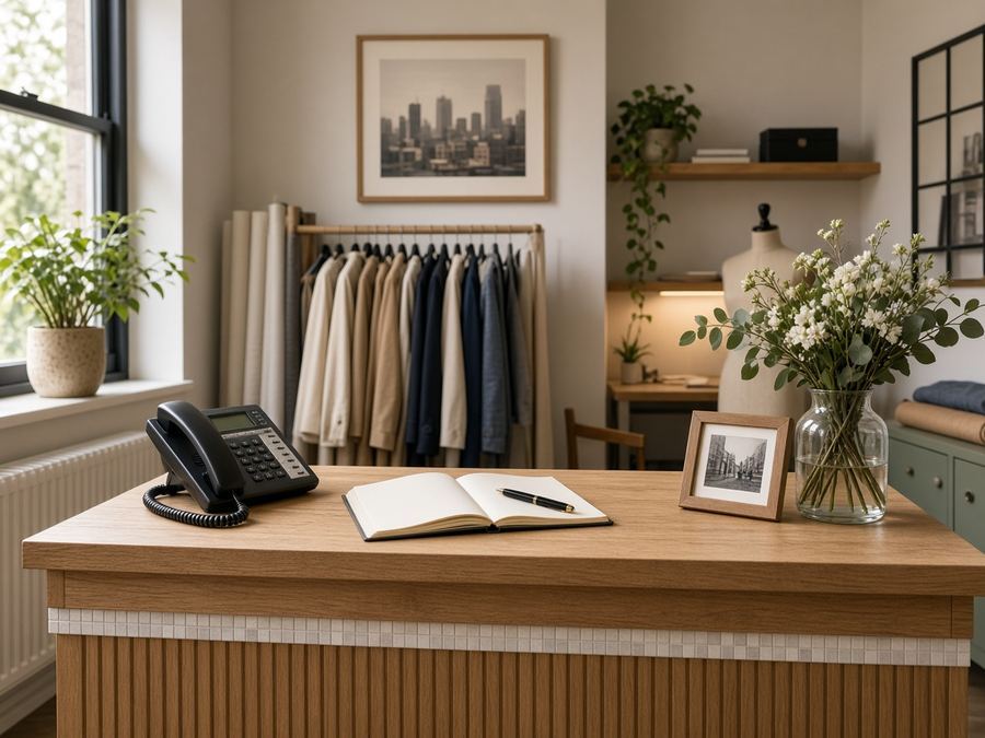 Contact desk at Outfield Garrison Studio in Manchester